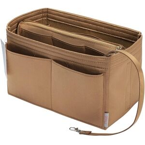 ZTUJO Purse Organizer Insert, Felt Bag Organizer With Metal Zipper, XL 663/ib2